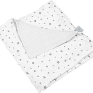 Bílá mušelínová dětská deka 75x75 cm – Bébé Douceur