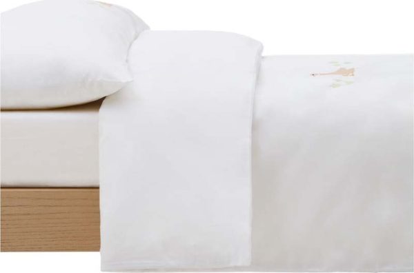 Bílé dětské povlečení do postýlky z bavlněného perkálu 70x140 cm Milu – Kave Home