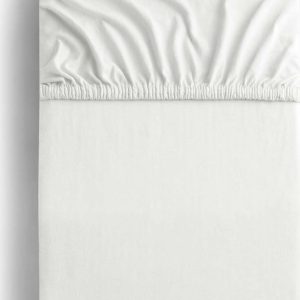 Bílé napínací prostěradlo jersey 120x200 cm Amber – Restilo