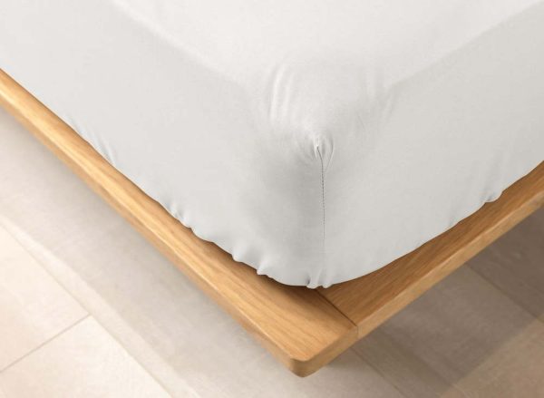 Bílé napínací prostěradlo z Bio bavlny 140x190 cm Biolina – douceur d'intérieur
