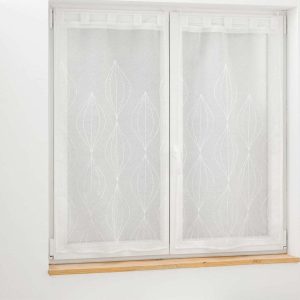 Bílé voálové záclony v sadě 2 ks 60x90 cm Galactee – douceur d'intérieur
