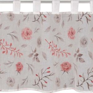 Bílo-růžová záclona 135x45 cm Rose – Sehlbach