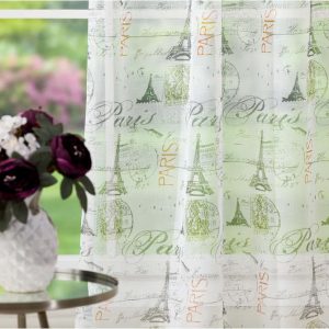 Bílo-šedá záclona 140x245 cm Tour – Mendola Fabrics