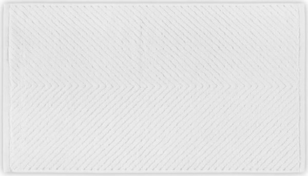 Bílý bavlněný ručník 71x40 cm Chevron - Foutastic