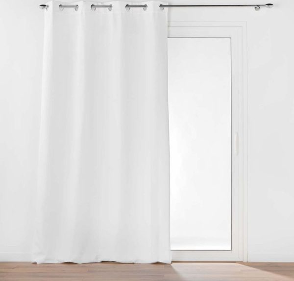 Bílý odhlučňovací závěs z mikrovlákna 135x260 cm Micropolar – douceur d'intérieur