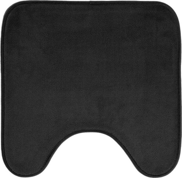 Černá WC koupelnová předložka 45x45 cm Vitamine – douceur d'intérieur