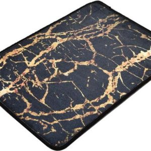 Černá/ve zlaté barvě koupelnová předložka 60x40 cm Goldes - Foutastic