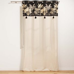 Černo-béžový závěs 140x240 cm Karaba – douceur d'intérieur