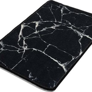 Černo-bílá koupelnová předložka s motivem mramoru Foutastic Marble