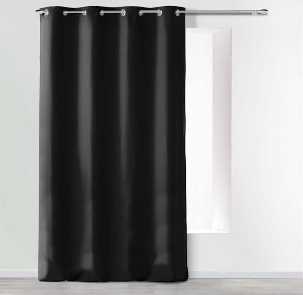 Černý závěs z mikrovlákna 140x280 cm Absolu – douceur d'intérieur