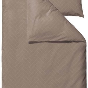 Damaškové povlečení taupe na jednolůžko 140x200 cm Tiles – Södahl