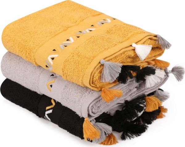Froté bavlněné ručníky v sadě 3 ks 50x90 cm Asorti – Foutastic
