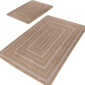 Hnědé koupelnové předložky v sadě 2 ks 60x100 cm – Mila Home