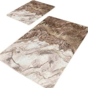 Hnědé koupelnové předložky v sadě 2 ks 60x100 cm – Mila Home