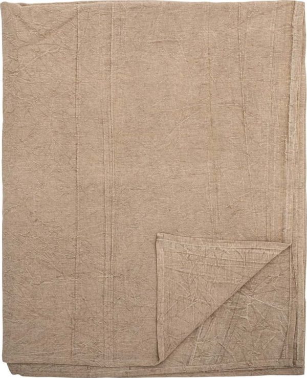 Hnědý přehoz s příměsí lnu 220x260 cm Terni – Bloomingville