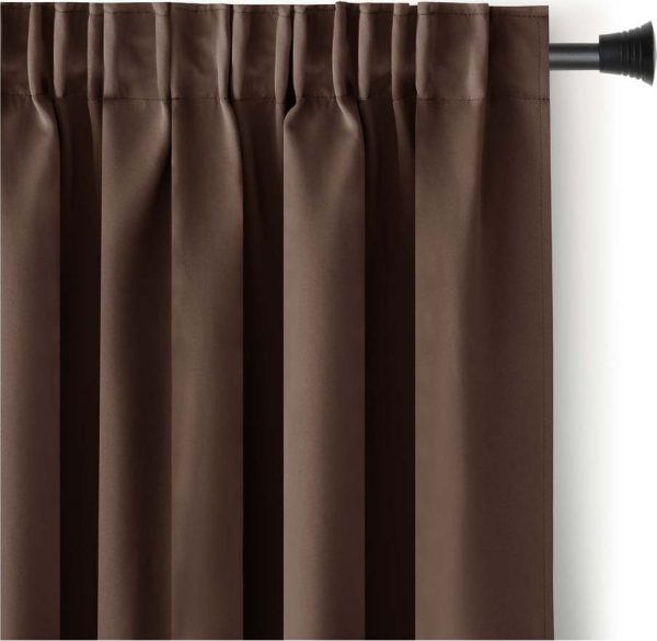 Hnědý zatemňovací termo závěs 140x270 cm Pleat – Restilo