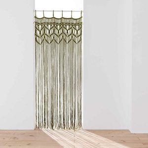 Khaki závěs do dveří 90x200 cm Macarena – douceur d'intérieur