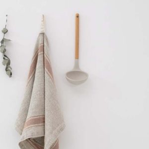 Lněná utěrka 40x65 cm Beige Stripe Vintage – Linen Tales