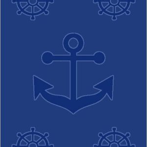 Modrá bavlněná plážová osuška 70x140 cm Anchor – B.E.S.