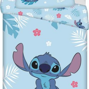 Modré bavlněné dětské povlečení na jednolůžko 140x200 cm Lilo and Stitch "Blue" – Jerry Fabrics