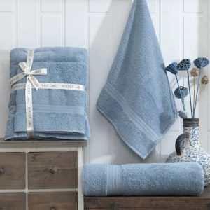 Modré bavlněné ručníky a osušky v sadě 2 ks – Mila Home