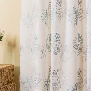 Modro-bílá záclona 140x260 cm Cybele – Mendola Fabrics