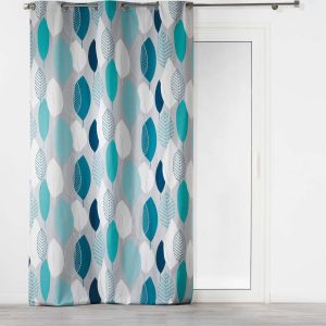 Modrý závěs 140x240 cm Leafy – douceur d'intérieur