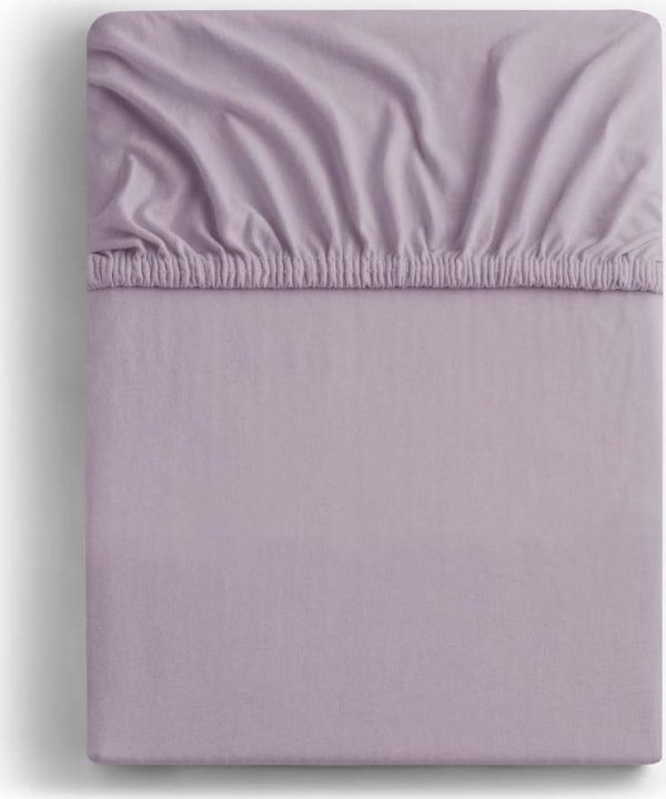 Napínací prostěradlo jersey v levandulové barvě 90x200 cm Amber – Restilo