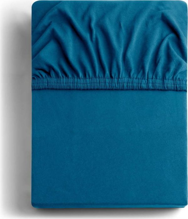 Napínací prostěradlo jersey v petrolejové barvě 140x200 cm Amber – Restilo