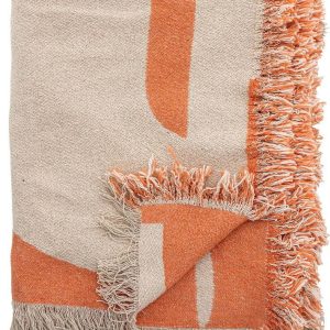Oranžová deka 130x160 cm Caya – Bloomingville