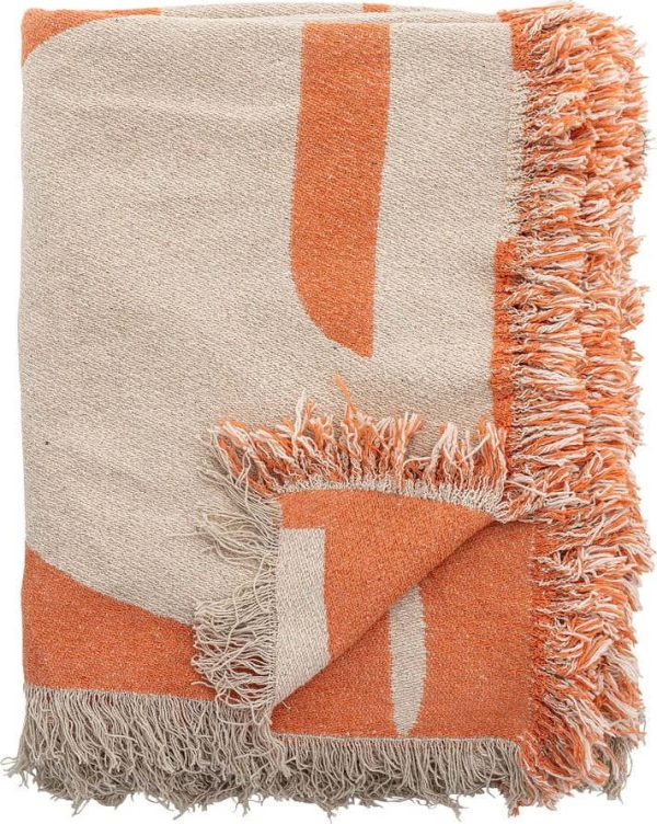 Oranžová deka 130x160 cm Caya – Bloomingville