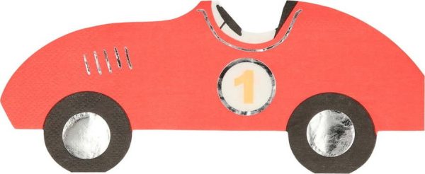Papírové ubrousky v sadě 16 ks Race Car – Meri Meri