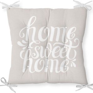Podsedák s příměsí bavlny Minimalist Cushion Covers Home Sweet Home