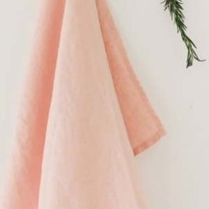 Růžová lněná utěrka Linen Tales