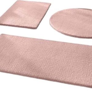 Růžové koupelnové předložky v sadě 3 ks 50x90 cm – Mila Home