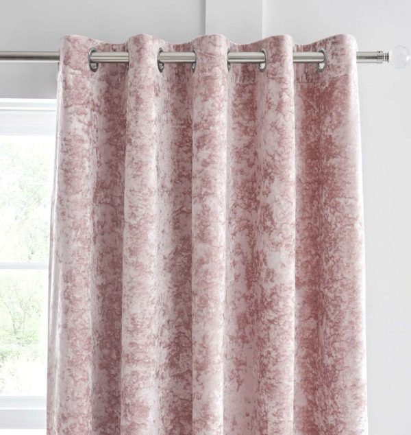 Růžové závěsy v sadě 2 ks 168x183 cm Crushed Velvet – Catherine Lansfield
