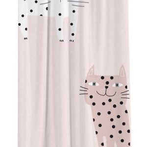 Růžový dětský závěs 250x110 cm Meow Meow - Butter Kings