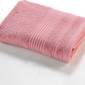 Růžový froté bavlněný ručník 50x90 cm Tendresse – douceur d'intérieur