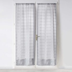 Šedé voálové záclony v sadě 2 ks 70x200 cm Candide – douceur d'intérieur