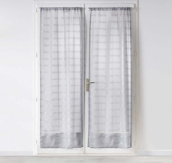 Šedé voálové záclony v sadě 2 ks 70x200 cm Candide – douceur d'intérieur