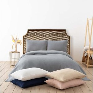 Šedý přehoz 200x220 cm Waffle – Mijolnir
