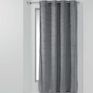 Šedý sametový závěs 140x280 cm Adrina – douceur d'intérieur