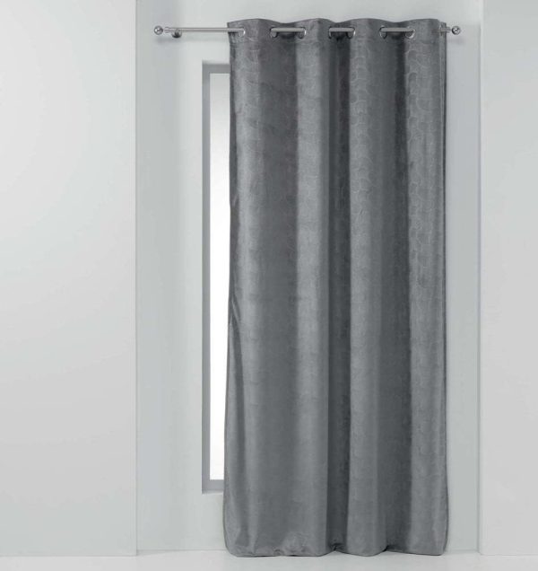 Šedý sametový závěs 140x280 cm Adrina – douceur d'intérieur