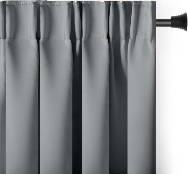 Šedý zatemňovací termo závěs 140x245 cm Pleat – Restilo