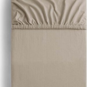 Světle hnědé napínací prostěradlo jersey 240x220 cm Amber – Restilo