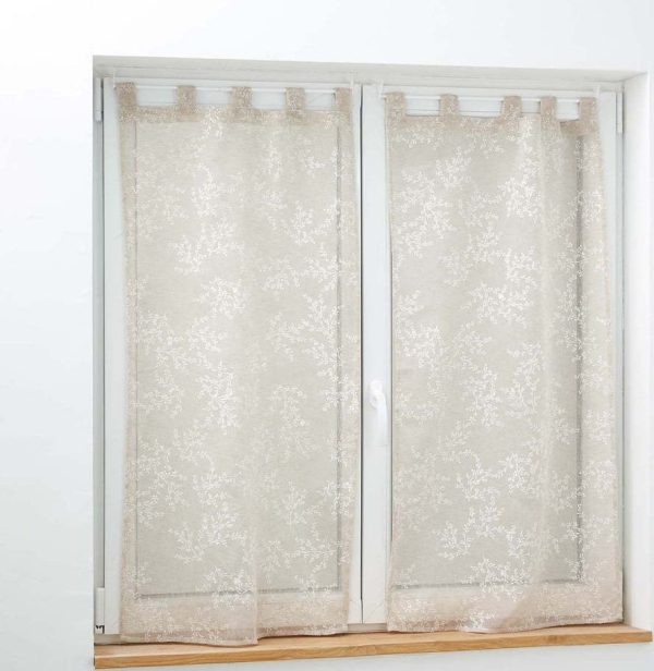 Světle hnědé voálové záclony v sadě 2 ks 60x120 cm Karla – douceur d'intérieur