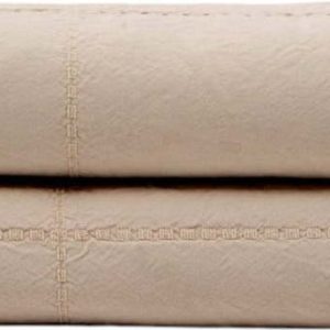 Světle hnědý bavlněný prošívaný přehoz 240x260 cm Isor – Kave Home