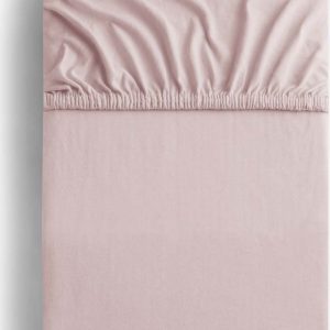 Světle růžové napínací prostěradlo jersey 180x200 cm Amber – Restilo