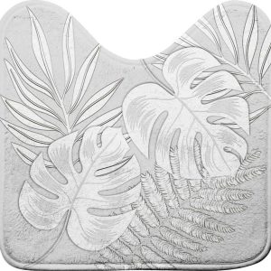 Světle šedá WC koupelnová předložka 45x45 cm Amber – douceur d'intérieur