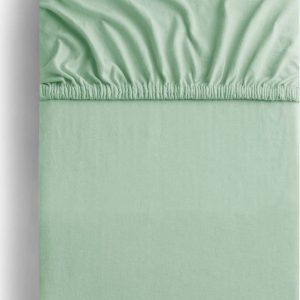 Světle zelené napínací prostěradlo jersey 180x200 cm Amber – Restilo